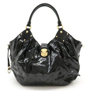 LOUIS VUITTON Black Monogram Leather Shoulder Bag